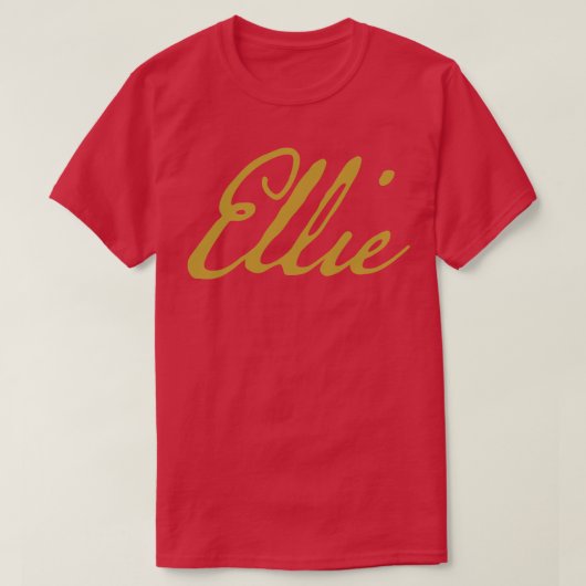 T-shirt Ellie Typographie Script Or (Design devant)