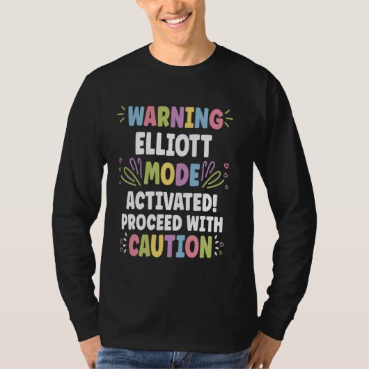 T-shirt ELLIOTT Personalized Name Funny Cute Custom ELLIOT (Devant)