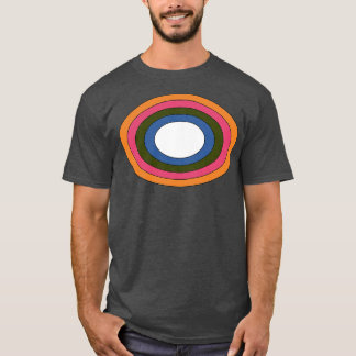 T-shirt Ellipse arc-en-ciel vintage rétro
