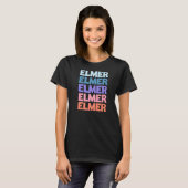 T-shirt Elmer de texte répété moderne (Devant entier)