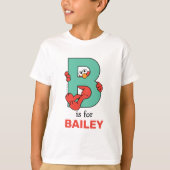 T-shirt Elmo Alphabet | B Sarcelle (Devant)