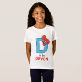 T-Shirt Elmo Alphabet | D Bleu (Devant entier)