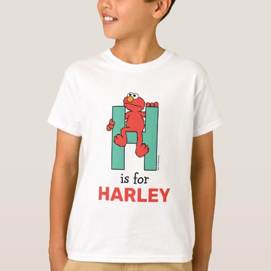 T-shirt Elmo Alphabet | H Vert (Devant)