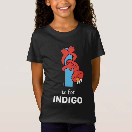 T-Shirt Elmo Alphabet | I Bleu (Devant)