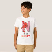 T-shirt Elmo Alphabet | N rose (Devant entier)