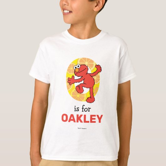 T-shirt Elmo Alphabet | O orange (Devant)