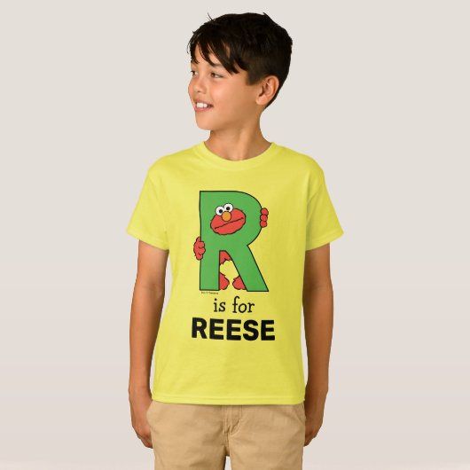 T-shirt Elmo Alphabet | R Vert (Devant entier)