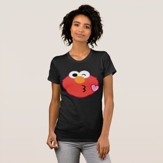 T-shirt Elmo Face Jeter un baiser (Devant entier)