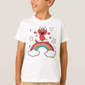 T-shirt Elmo Rainbow Doodley Graphic (Devant)