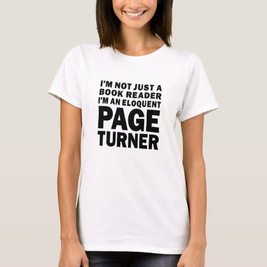 T-shirt Eloquent Page Turner Book Lover (Devant)