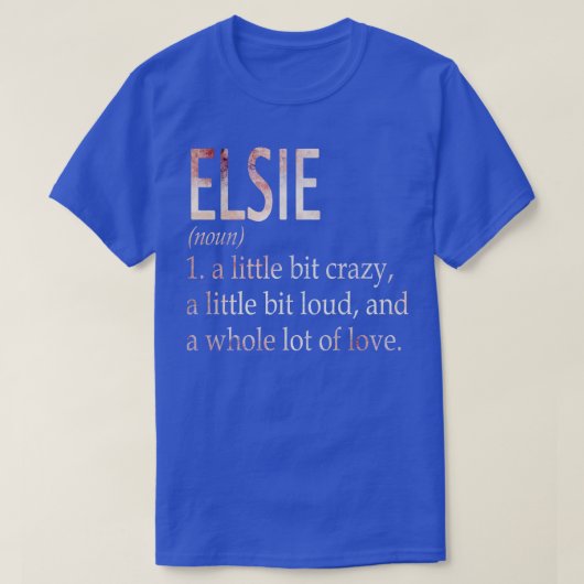 T-shirt Elsie Fille Nom Définition (Design devant)