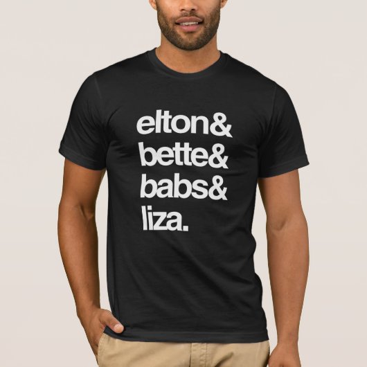 T-shirt Elton Bette Babs et Liza (Devant)