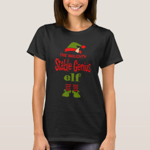 T-shirt Élue géniale Elf Naughty Noël Pyjama Correspondant