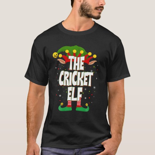 T-shirt Elves Group Le Cricket Elf Christmas (Devant)