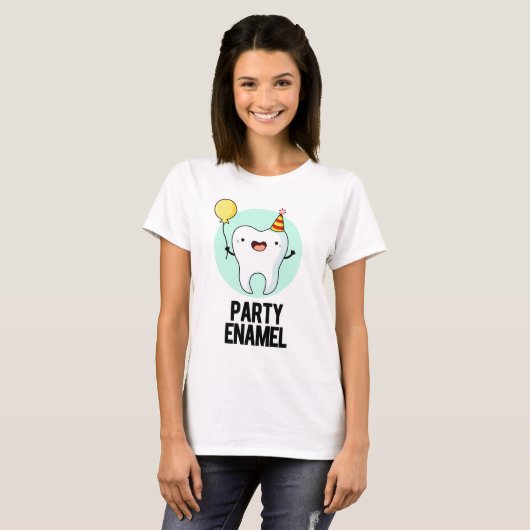 T-shirt Émail de fête Funny Dot Pun (Devant entier)