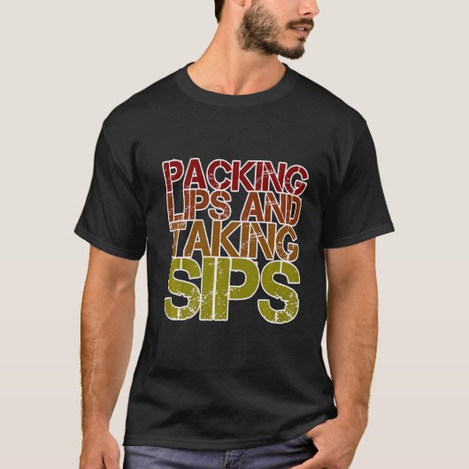 T-shirt Emballage Lèvres Et Prise Sips (Devant)