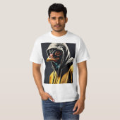 T-shirt Emblem en cristal gras : Embrassez les peu (Devant entier)