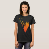 T-shirt Emblem mountain panorama and forest easy going fa (Devant entier)