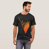 T-shirt Emblem mountain panorama and forest  easy going fa (Devant entier)