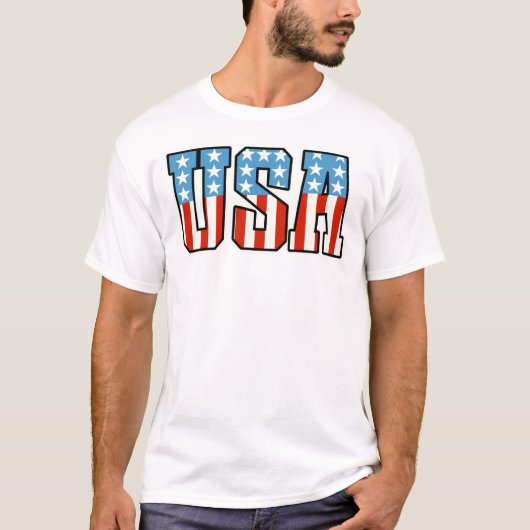 T-shirt Emblème américain du drapeau patriotique (Devant)