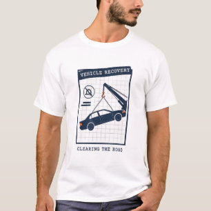 T-shirt Emblème Bouclier Moderne d'Unité de Collision