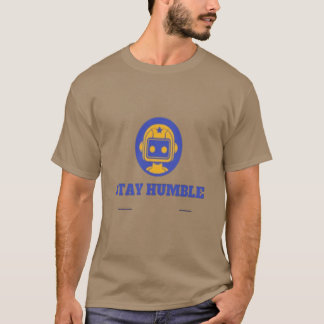 T-shirt Emblème circulaire de mascotte de robot jaune mini