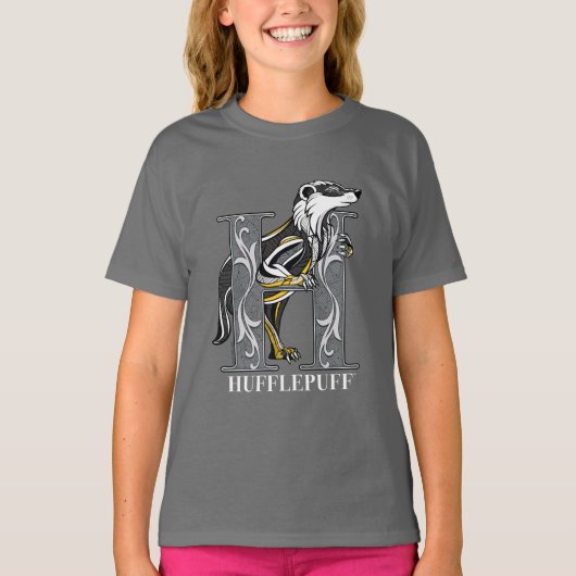 T-shirt Emblème croisé HUFFLEPUFF™ (Devant)