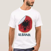 T-shirt Emblème d'aigle à tête double en Albanie (Devant)