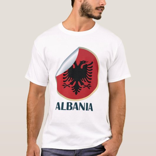 T-shirt Emblème d'aigle à tête double en Albanie (Devant)