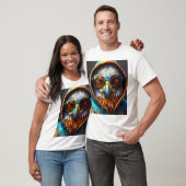T-shirt emblème d'aigle en cristal dynamique sur un t-shir (Unisexe)
