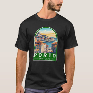 T-shirt Emblème d'art touristique Porto Portugal