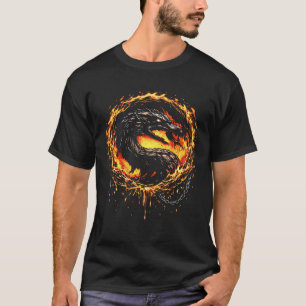 T-shirt Emblème de combat du dragon de l'enfer