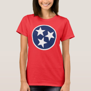 T-shirt Emblème de drapeau du Tennessee