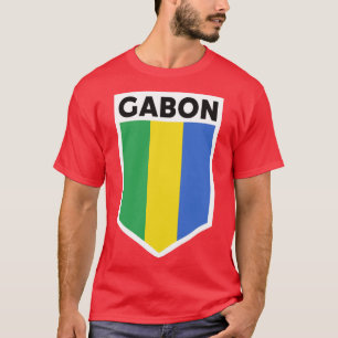 T-shirt Emblème de Gabon Flag