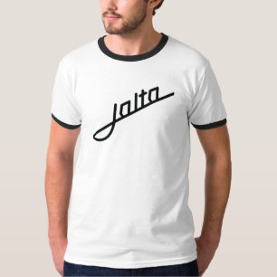 T-shirt emblème de Jalta en blanc et noir