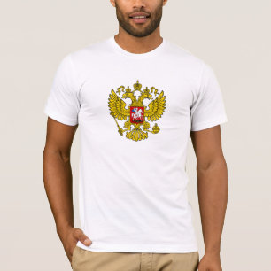 T-shirt Emblème de l'aigle jaune impérial russe à doubl