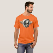 T-shirt Emblème de l'aile de crâne (Devant entier)