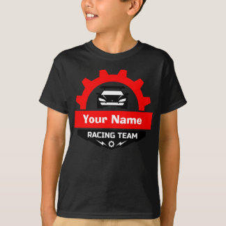 T-shirt Emblème de l'équipe de course personnalisée