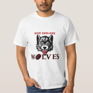 T-shirt Emblème de palet de hockey Loup qui grogne férocem