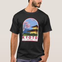 Emblème de voyage rétros de Kyoto Japon