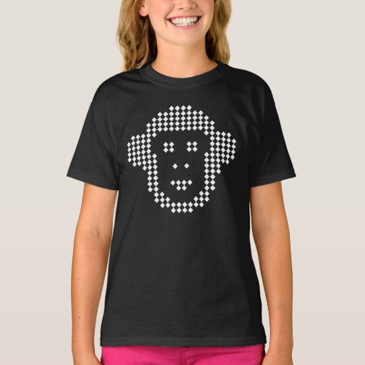 T-shirt Emblème diamant Pixel Monkey (Devant)