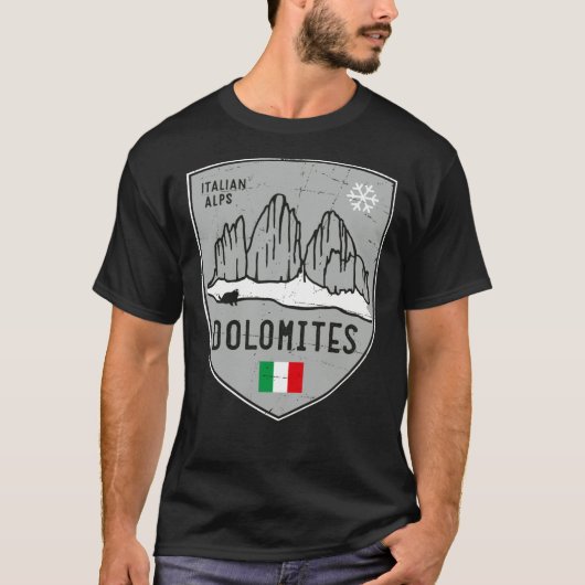 T-shirt Emblème Dolomites Mountain Italie (Devant)