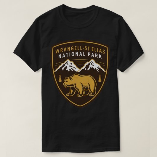 T-shirt Emblème d'ours du parc national WrangellSt-Elias T (Design devant)