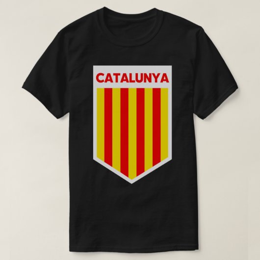 T-shirt Emblème Drapeau Catalogne (Design devant)