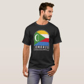 T-shirt Emblème Drapeau Comores Vintage (Devant entier)