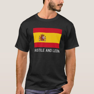 T-shirt Emblème Du Drapeau Castille Et León Espagne Escudo