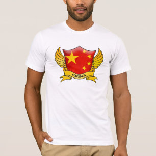 T-shirt Emblème du drapeau chinois