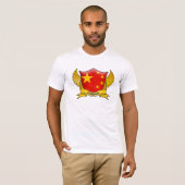 T-shirt Emblème du drapeau chinois (Devant entier)