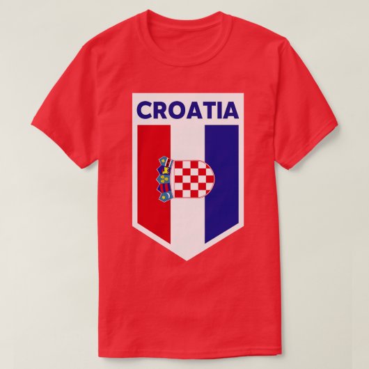T-shirt Emblème du drapeau croate (Design devant)