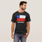 T-shirt Emblème du drapeau de la République du Chili de Qu (Devant entier)